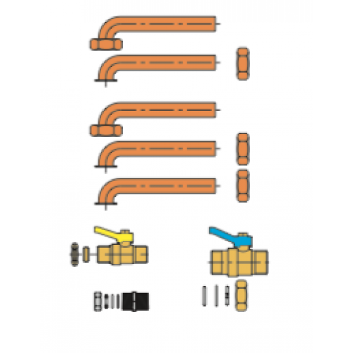 Kit hydraulic and gas connection for Divacondens D Plus