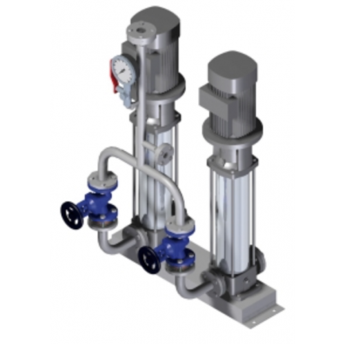 Second water feeding pump for steam boilers