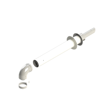 Turbo kaminų 60Al/100PVC su antgaliu